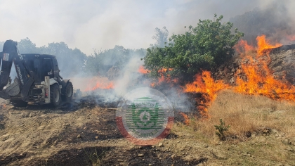 DEMİRCİ’DE TARIM VE ORMAN ALANLARINDA YANGIN