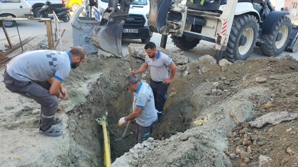 DEMİRCİ'DE 6 KİLOMETRELİK YENİ ANA HATTA DOĞAL GAZ ARZINA GEÇİLDİ. 