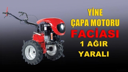 ÇAPA MOTORU KAZASINDA 1 KİŞİ AĞIR YARALANDI
