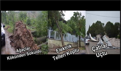 FIRTINA VE YAĞIŞ HAYATI FELÇ ETTİ, 1 YARALI