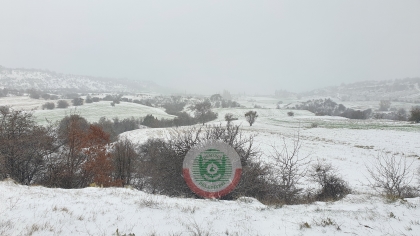  DEMİRCİ'DE YÜKSEKLER BEYAZA BÜRÜNDÜ