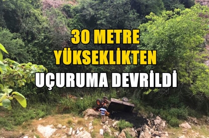 DEMİRCİ'DE TRAKTÖR KAZASI 1 YARALI