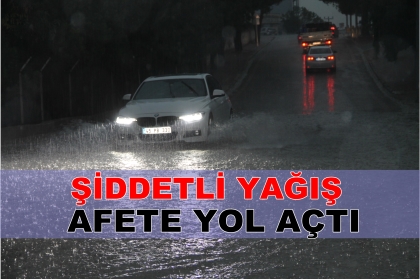 DEMİRCİ ŞİDDETLİ YAĞIŞ, AFETE YOL AÇTI