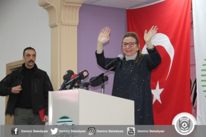 DEMİRCİ, BAKANINI AĞIRLADI.