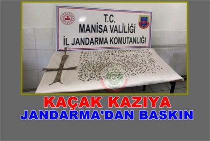 KAÇAK KAZIYA, JANDARMADAN BASKIN