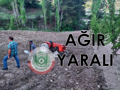 DEMİRCİ'DE TRAKTÖR KAZASI