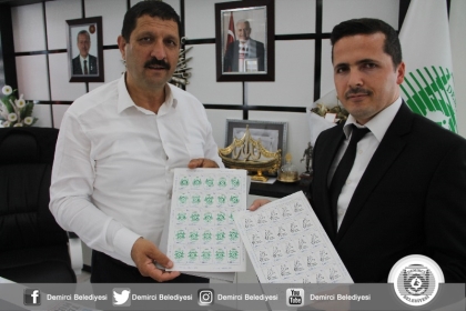 DEMİRCİ'NİN LOGOLARI ARTIK PTT ZARF PULLARINDA