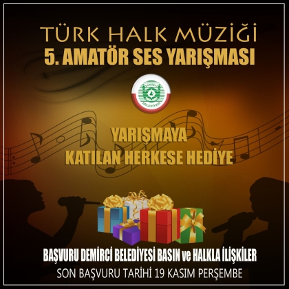 5. AMATÖR SES YARIŞMASI BAŞVURULARI BAŞLADI