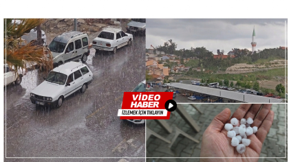 DEMİRCİ’DE ŞİDDETLİ DOLU YAĞIŞI, EKİPLER SAHADA İNCELEMELERE BAŞLADI