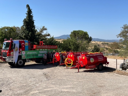 DEMİRCİ’DE 3 KIRSAL MAHALLEYE YANGIN SÖNDÜRME TANKERİ